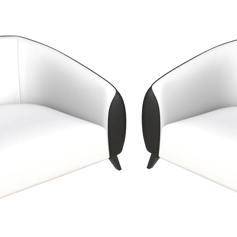 3-Piece Sofa Set Upholstered PU Leather with Solid Wood Frame and Steel Legs Opula Series by LeisureMod