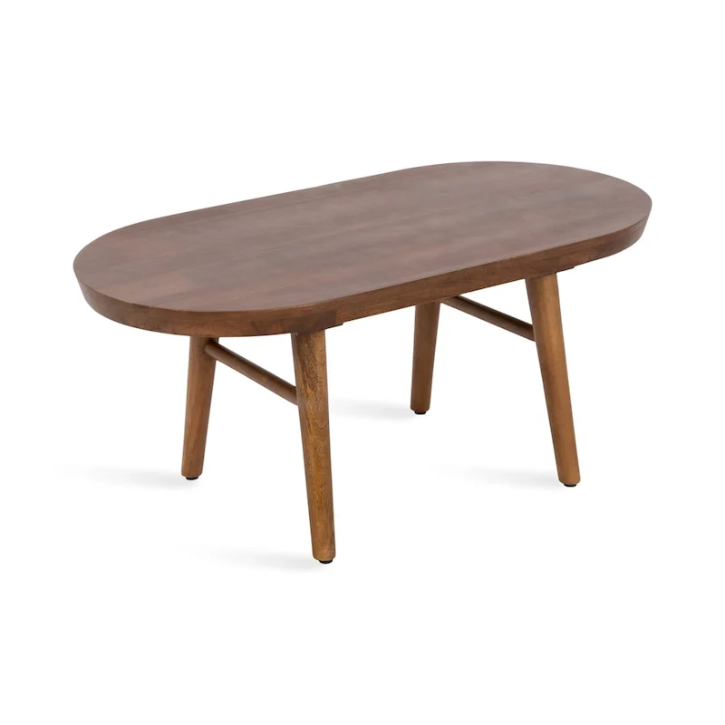 Kate and Laurel Conan Oval Wood Coffee Table
