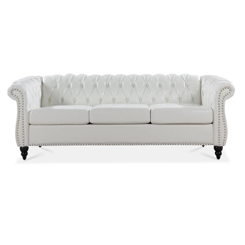 84 Chesterfield Rolled Arm 3 Seater Sofa