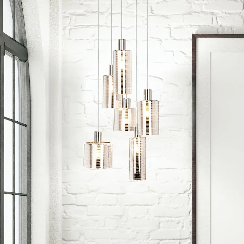 SAFAVIEH Lighting Trinh Pendant - 19 x19 x34-84.5  - Black - 19Wx19Dx85H