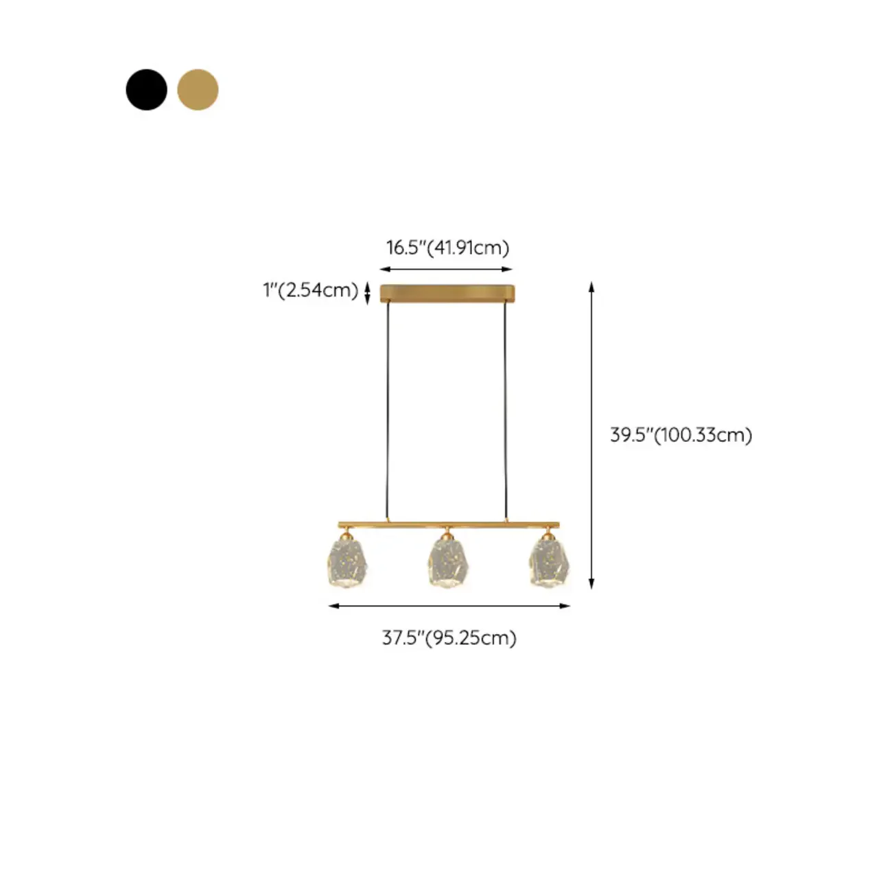 Geometric Gold Crystal Down Island Pendant Light