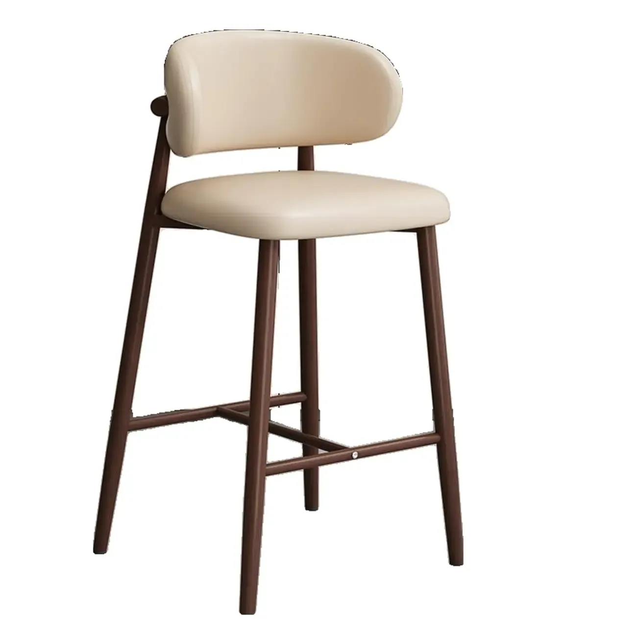Modern Upholstered Low Back Counter Height Bar Stools