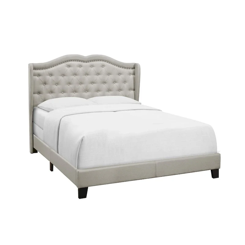 Aden Upholstered Wingback Panel Bed