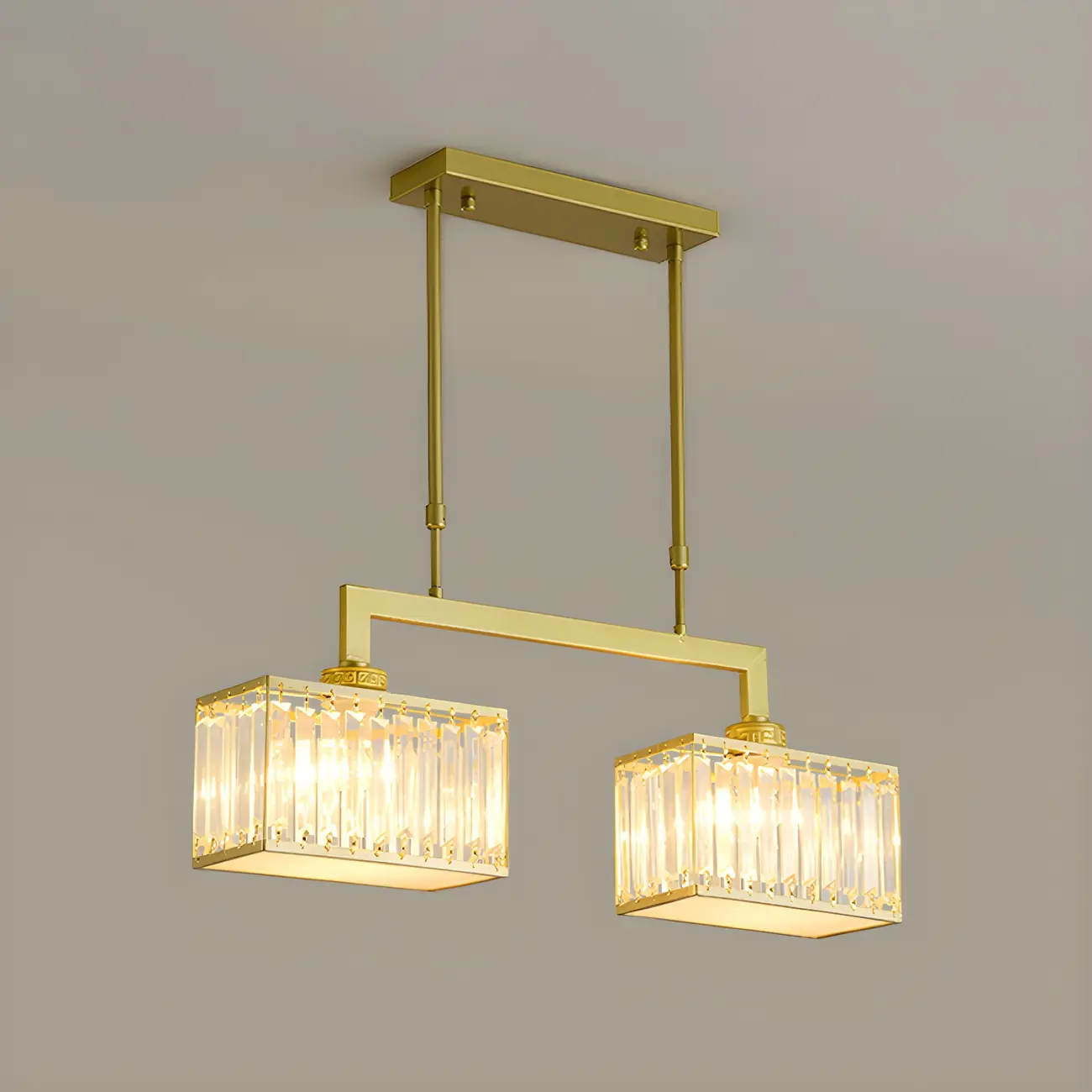 Kitchens Modern Crystal Gold Island Pendant Light