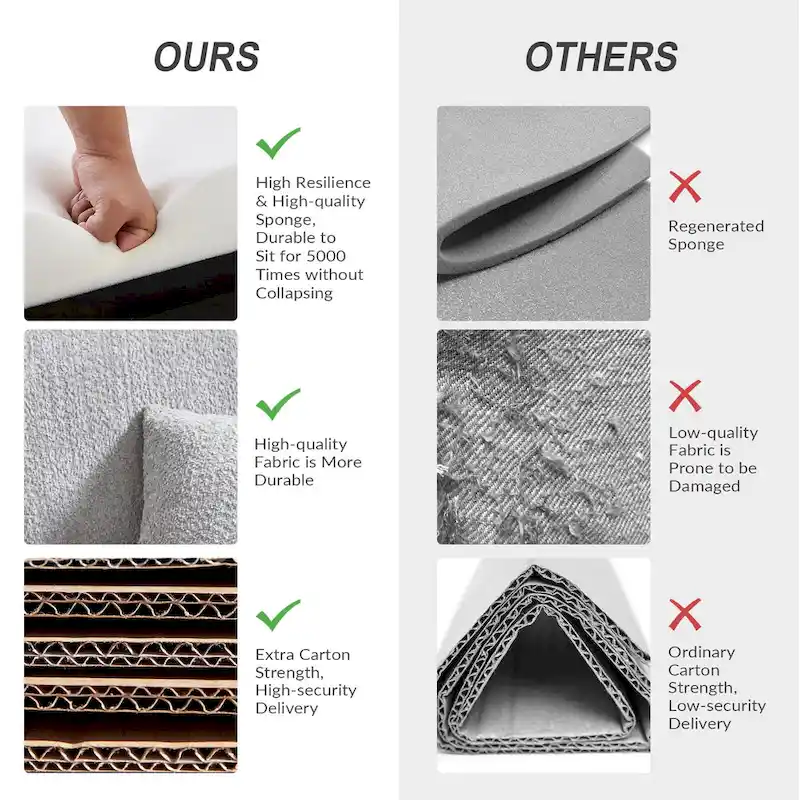 Volkhard 80.5 Modern Slipcovered Sofa With Removable Back Cushion By HULALA HOME