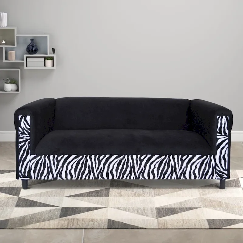 Coast to Coast Sofas Mid Century Modern 3 Seater Sofa Velvet Solid Wood Frame Upholstered