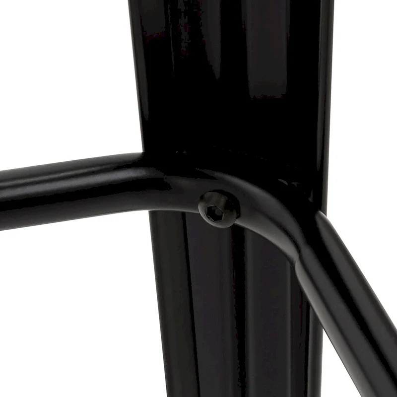 Glitzhome Farmhouse Industrial Rustic Steel Pub/Bar Table Wood Top