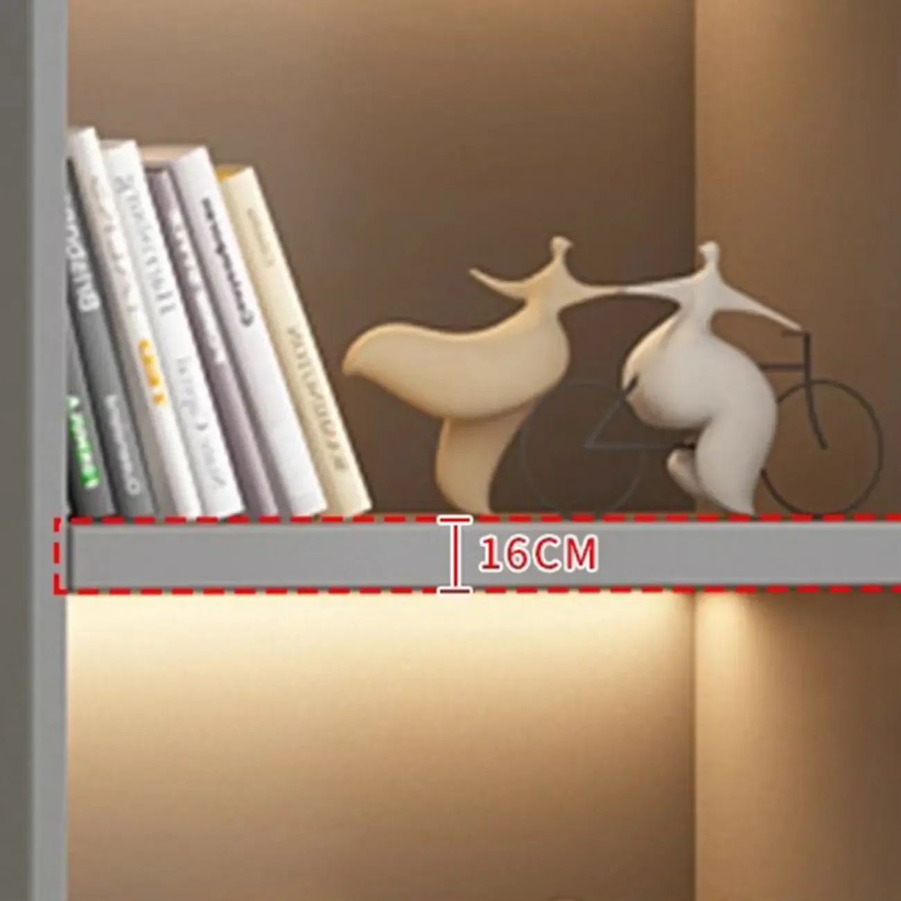 Simple Modern Gray Clear Cover Wooden Display Cabinet