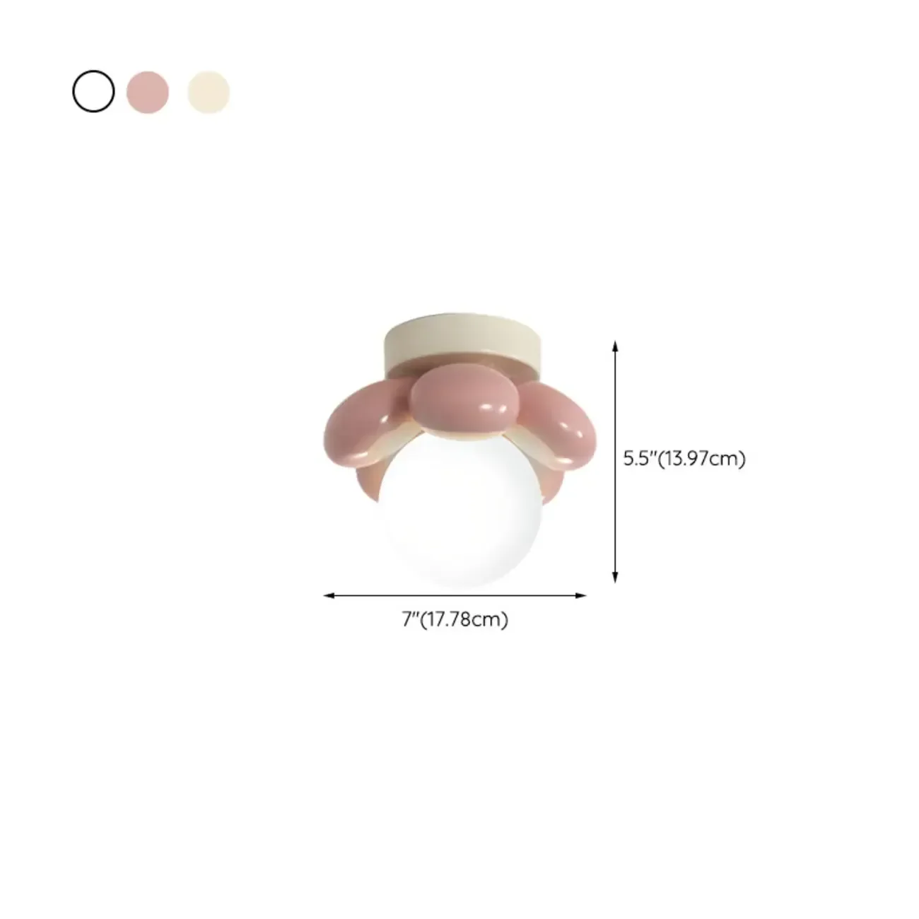 Modern Mini LED Semi-Flush Ceiling Light in Flower Shape