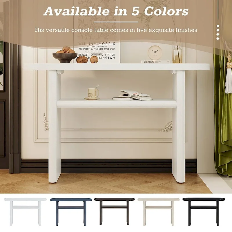 47.80 Modern Wooden Console Table with Shelf