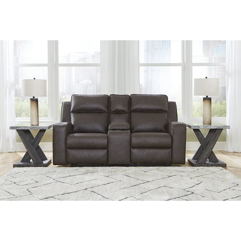 Signature Design by Ashley Lavenhorne Reclining Loveseat with Console - 77W x 42D x 43H