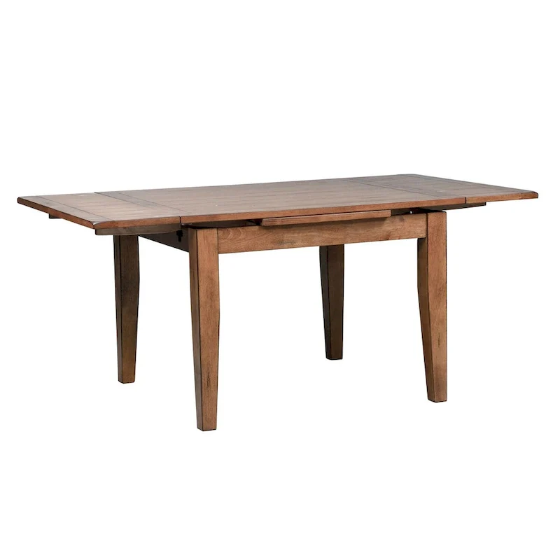 Treasures Medium Brown Rustic Oak Retractable Leg Table