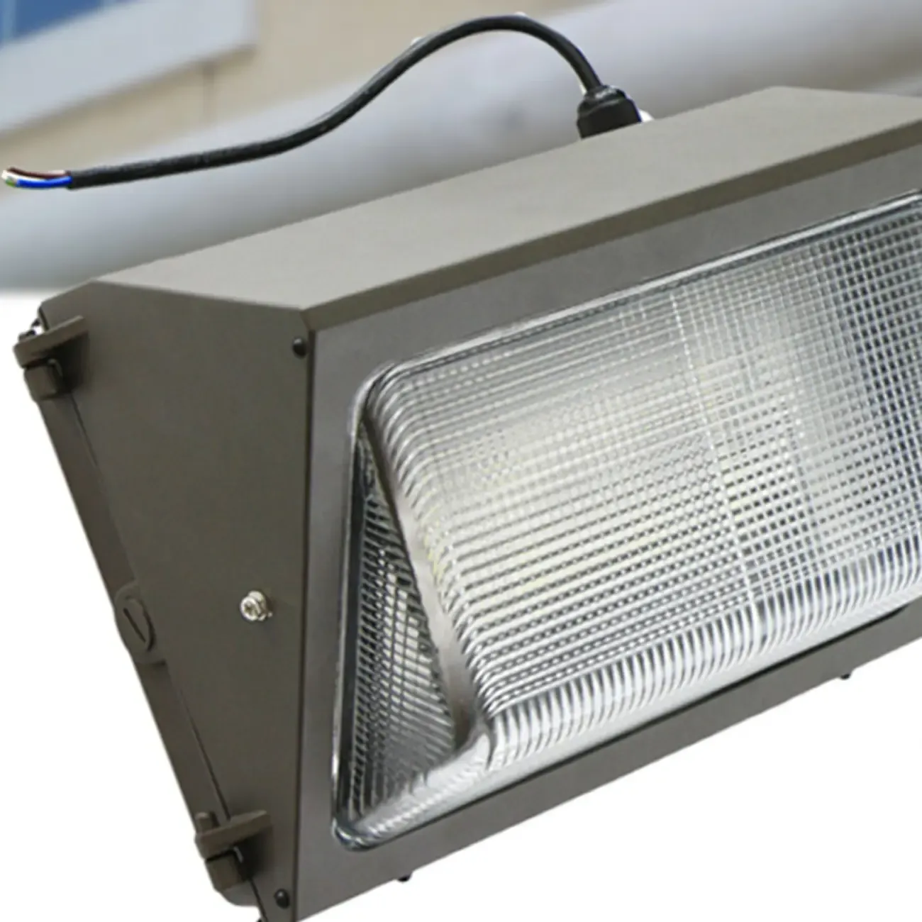 Modern Matte Grey Metal Geometric Clear Glass Wall Sconce