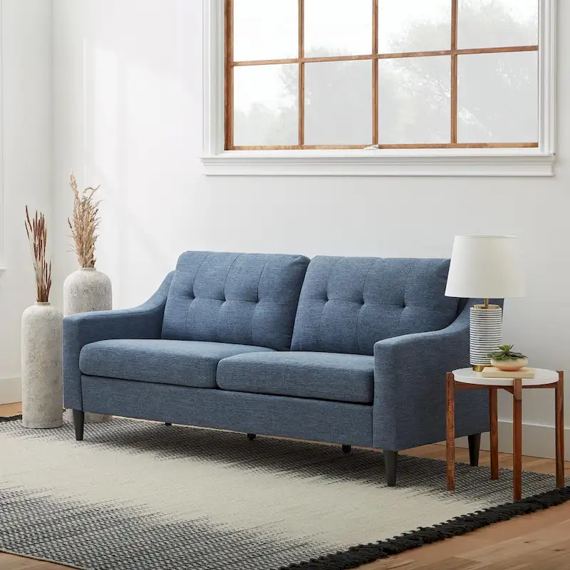 Brookside Ellen 75 Upholstered Scooped Arm Sofa