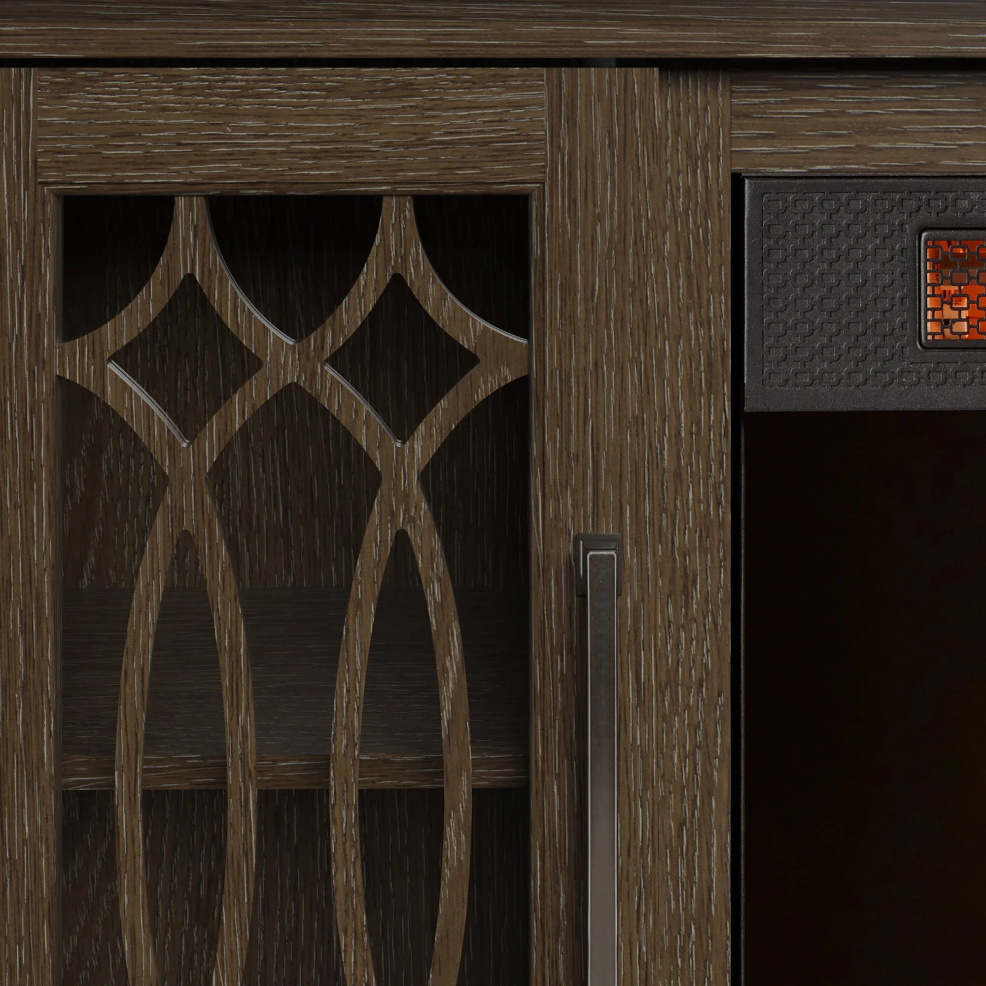 duraflame? Modern Farmhouse Electric Infrared Fireplace TV Stand Media Console with Remote