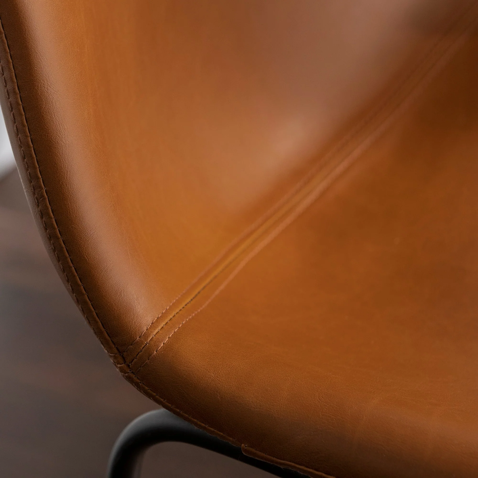 Faux Leather Counter Stools Set of 2