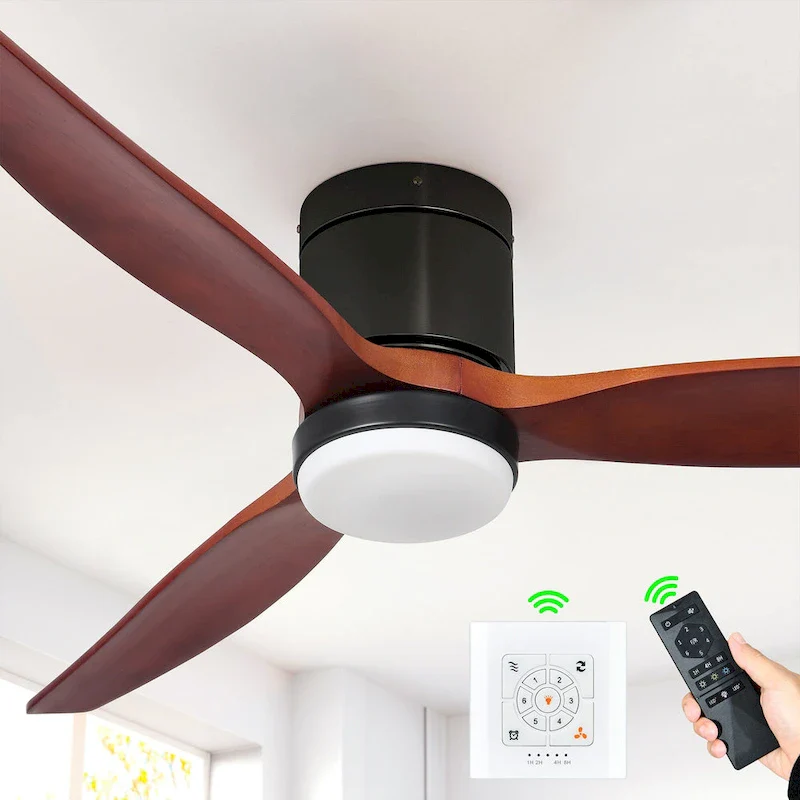 Moasis 60  LED Ceiling Fan Light with 3 Solid Wood Blades