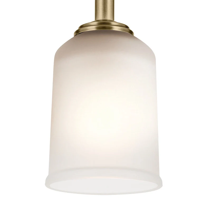 Kichler Lighting Shailene 1-Light Natural Brass Mini Pendant Light - 11.25