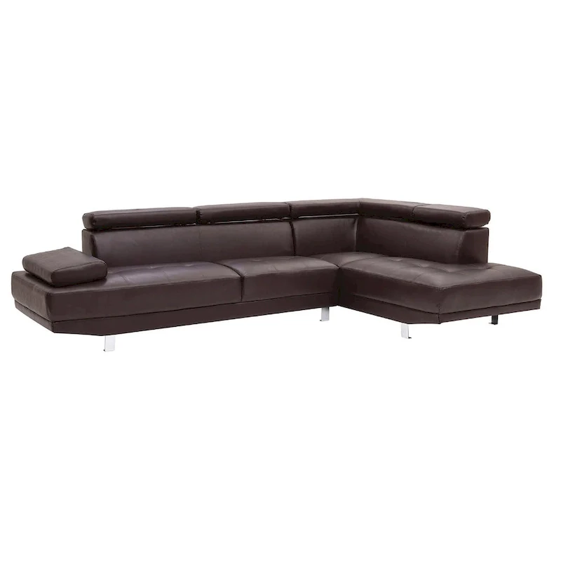 Riveredge 109 in. W 2-piece Faux Leather L Shape Sectional Sofa - 76L x 109W x 28H