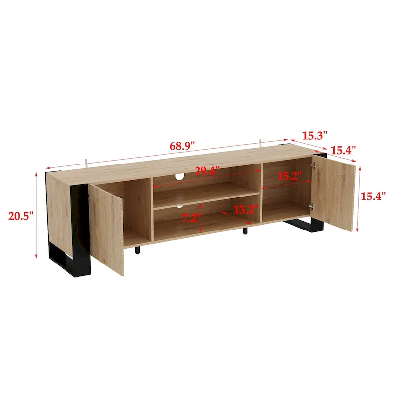 Luxurious TV Stand & Fireplace Combo Integrated LED Fireplace Features