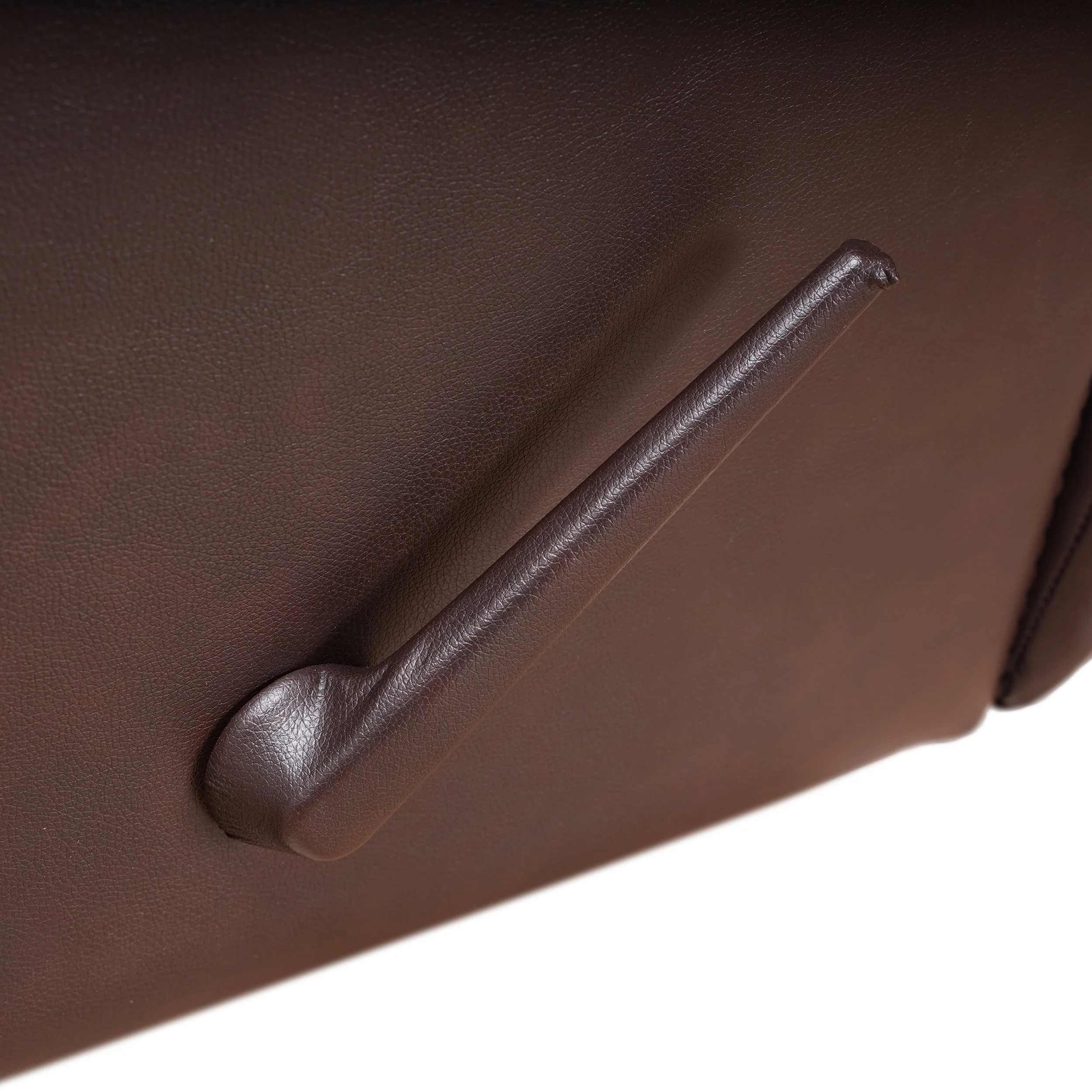 Davin Top Grain Leather Genuine leather Brown Extendable Footrest Manual Recliner