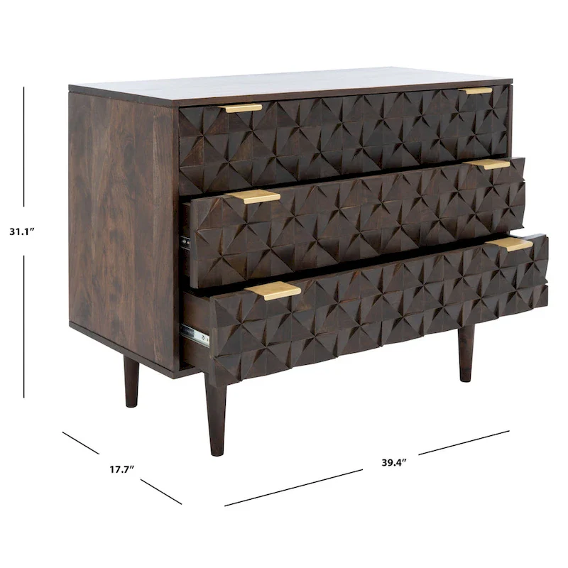 SAFAVIEH Couture Szonja 3-Drawer Chest Dresser