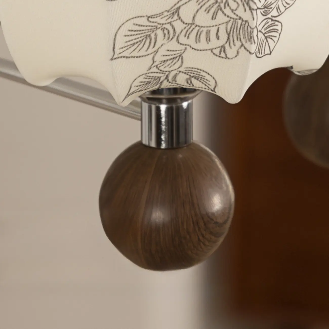 Rustic Beige Flower Fabric Elegant Chandelier