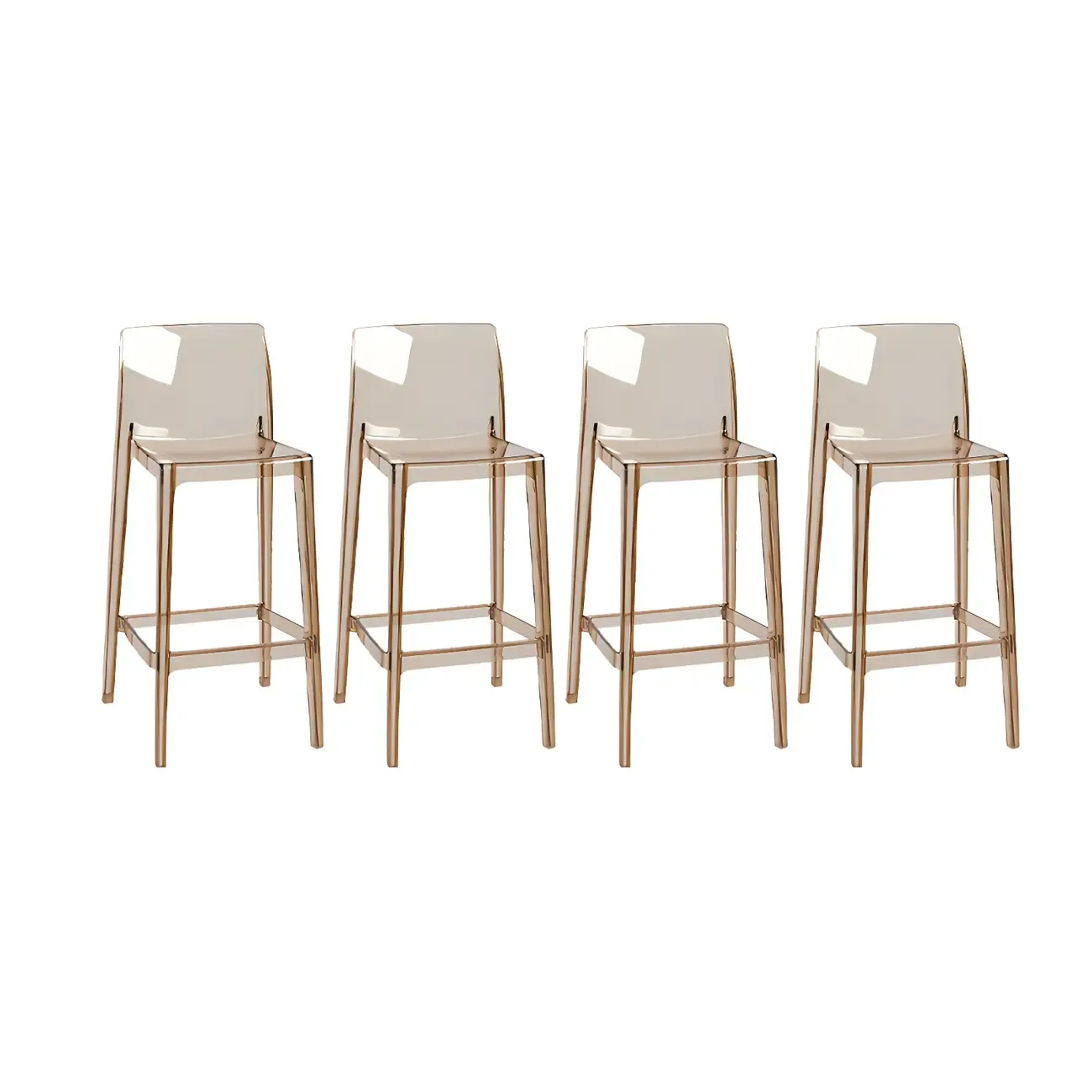 Modern Acrylic Transparent Stylish Rectangle Bar Stool