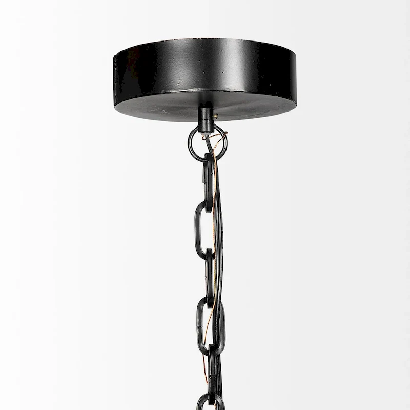 Bashaw III Black Metal Conical Pendant Light
