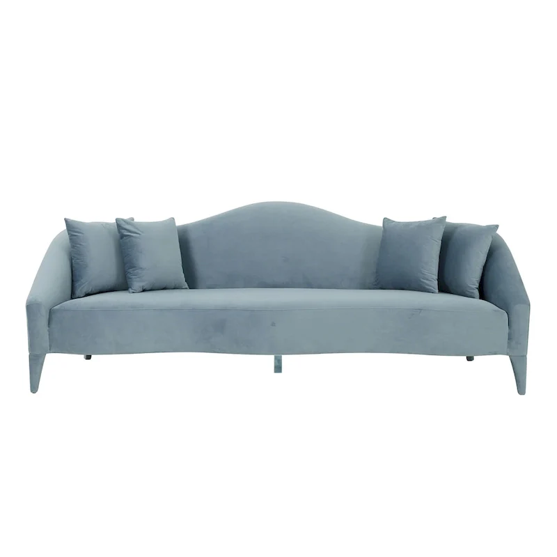 Naya Velvet Sofa - 96W x 36.2D x 34.3H - 96W x 36.2D x 34.3H