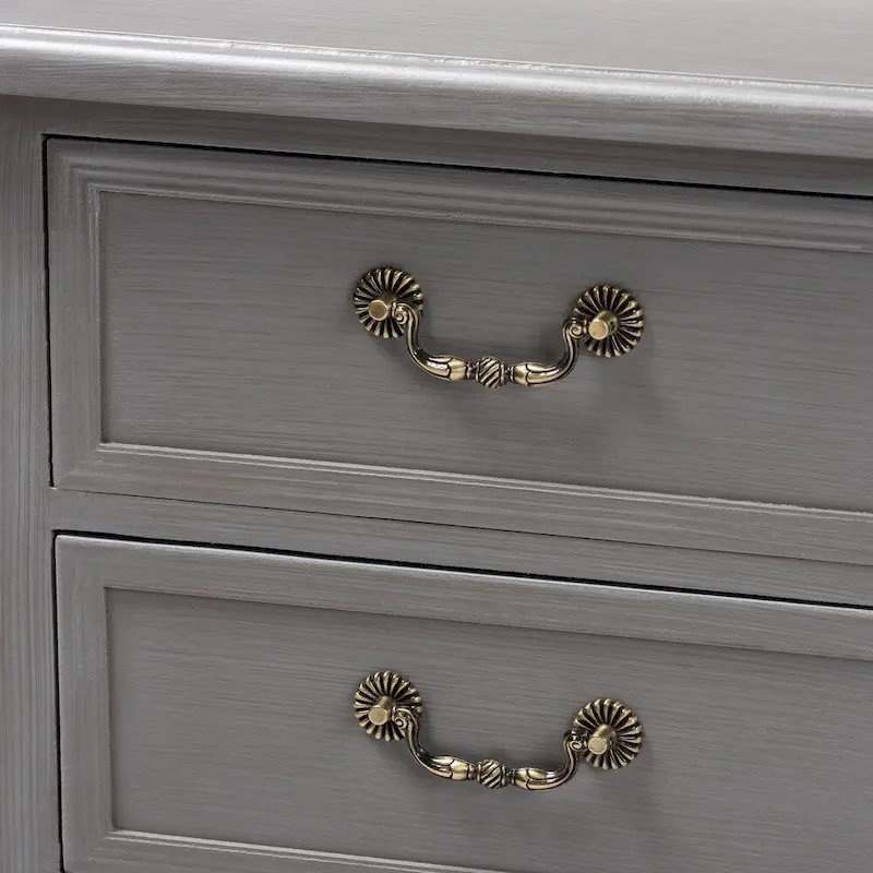 Baxton Studio Capucine Antique French Country Cottage Wood 3-Drawer End Table