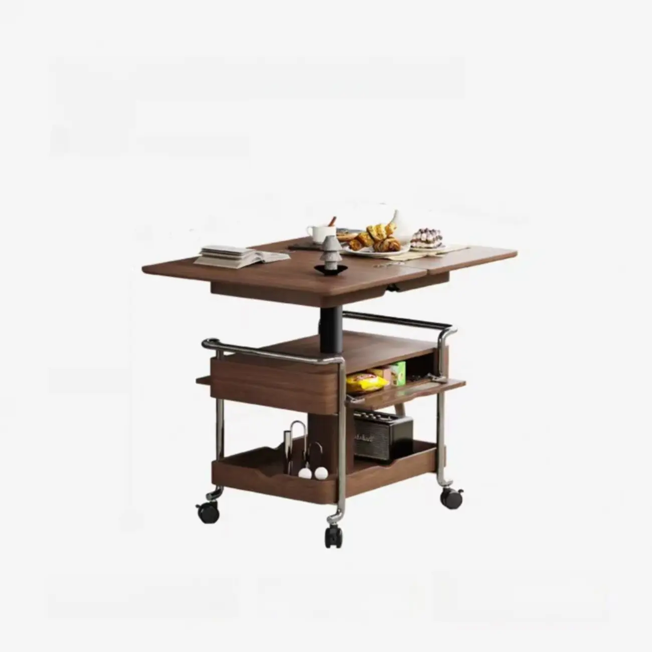 Practical Traditional Wood Wheel End Table