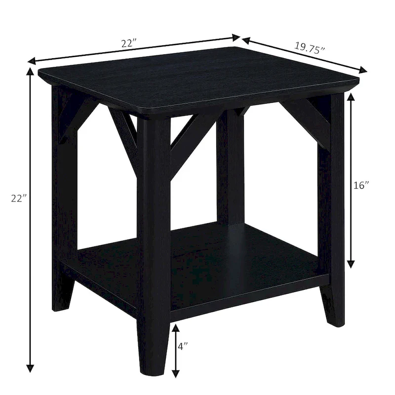 Convenience Concepts Winston End Table with Shelf