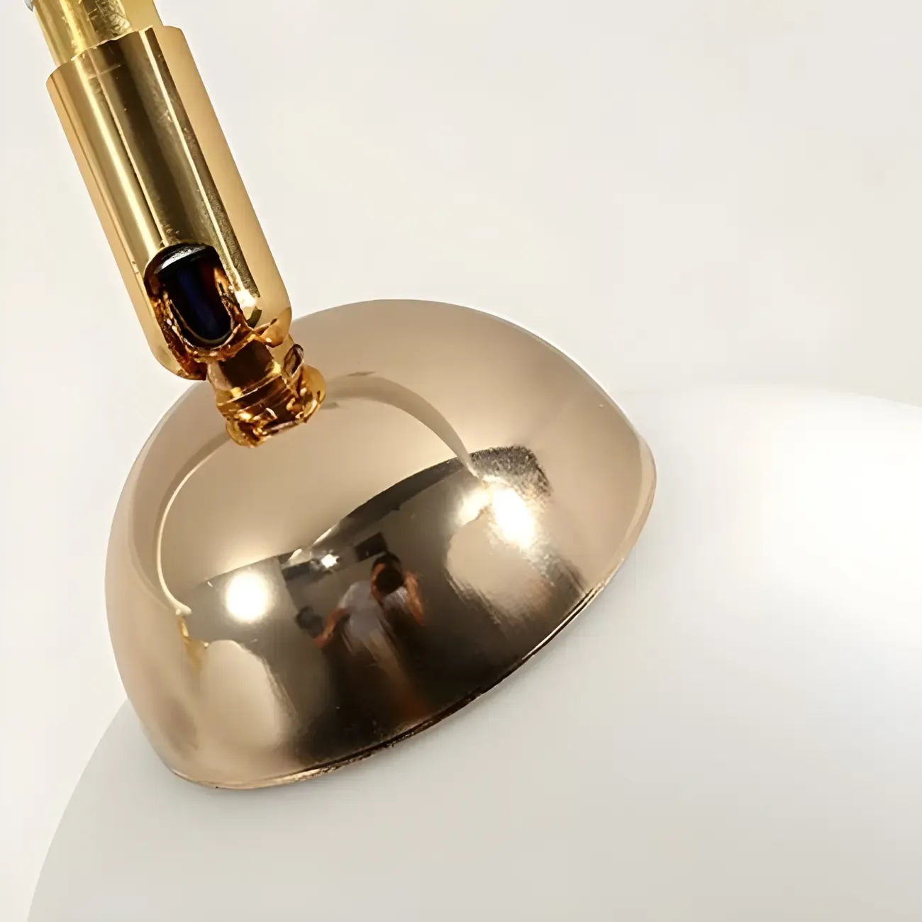 Modern Curved White Glass Dome Semi Flush Track Light