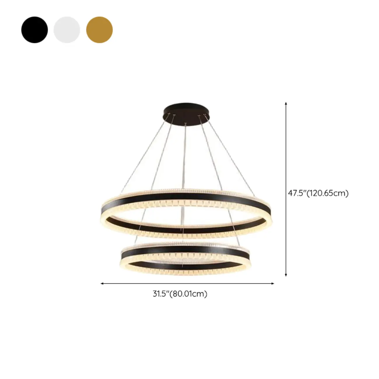 Stylish Modern Circle Tiered Ring LED Chandelier