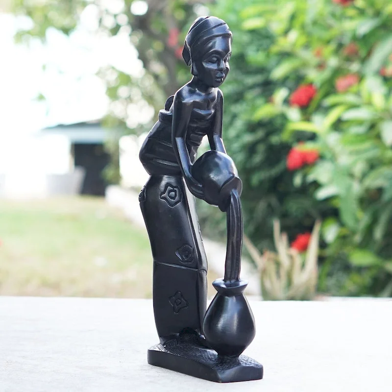 Novica Handmade Afia Maame Ebony Wood Statuette
