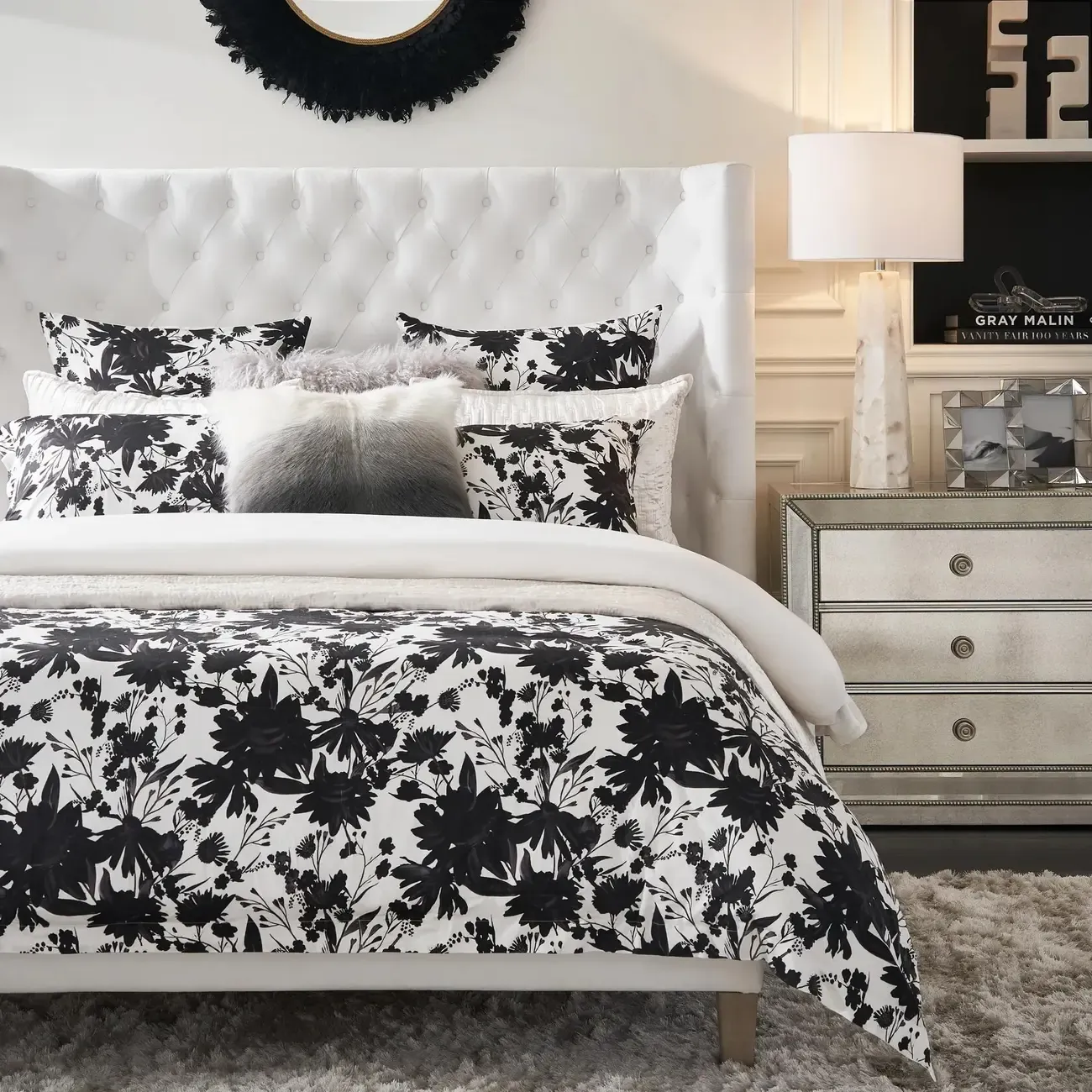 Modern Marble Alabaster Table Lamp with Linen Shade