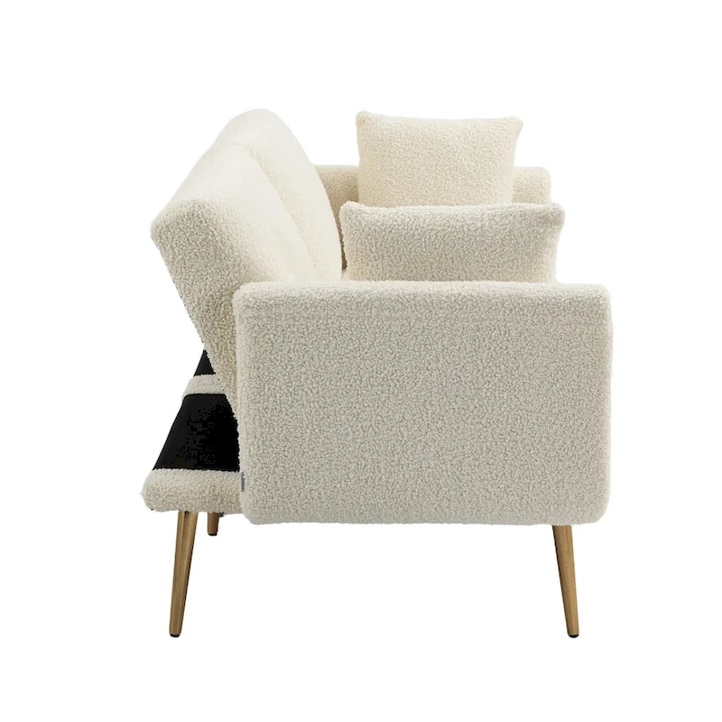 Linen Modular Sofa Section Armless Accent Chair