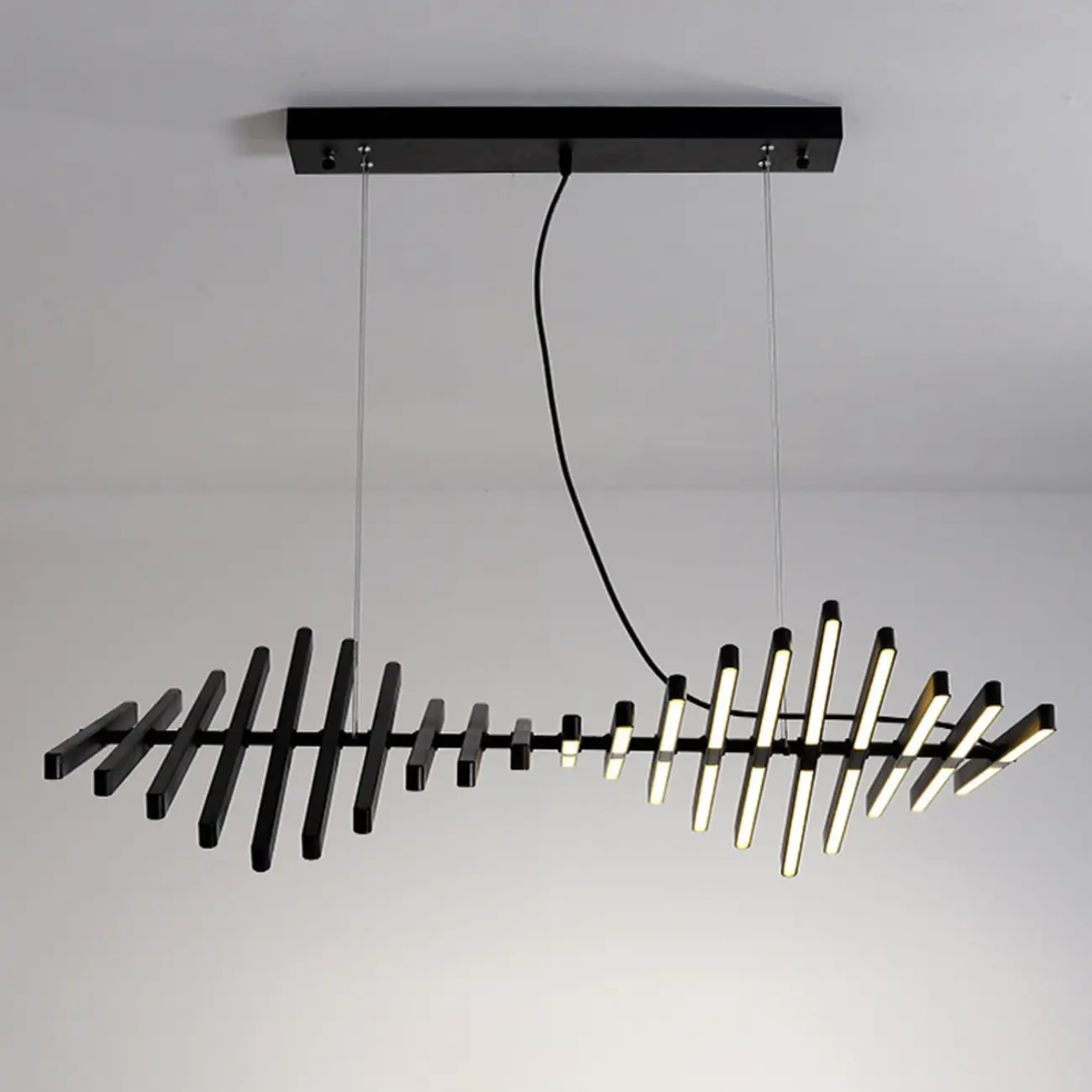 Stylish Linear Acrylic Island Pendant Light in Remote Control