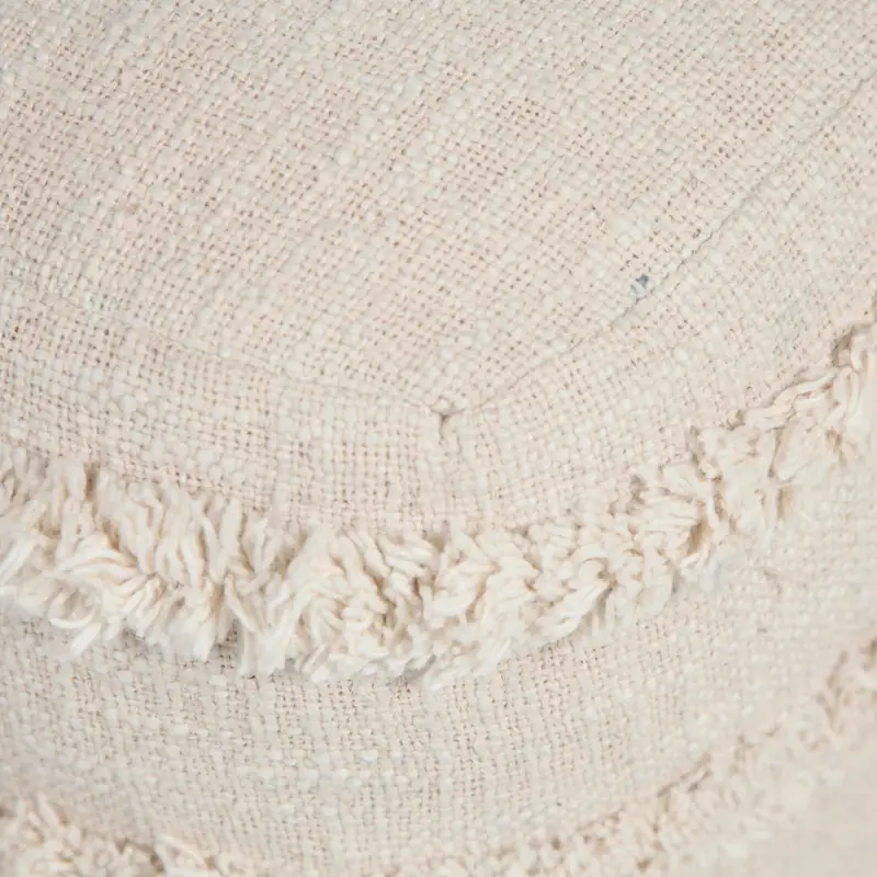 Sevita Solid Textured Stripe Pouf Ottoman