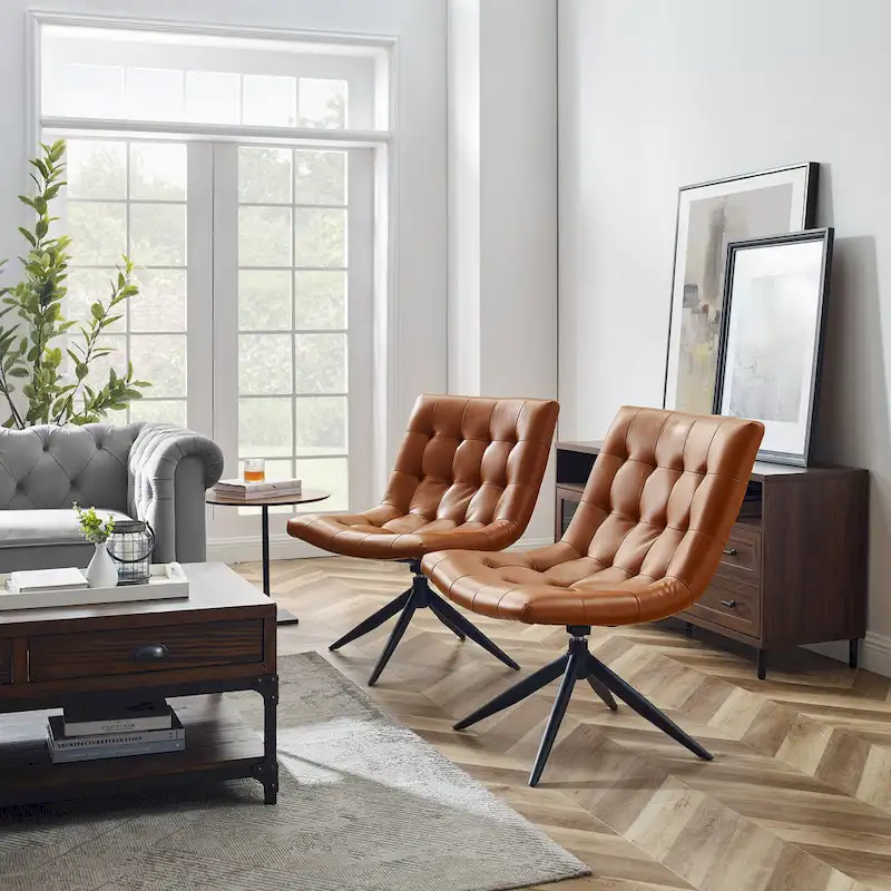 Art Leon Swivel Home Office Accent Chair