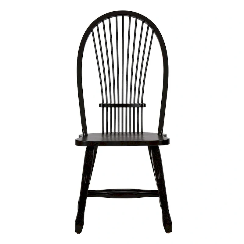 Treasures Rustic Black Sheaf Back Dining Chair (Set of 2)