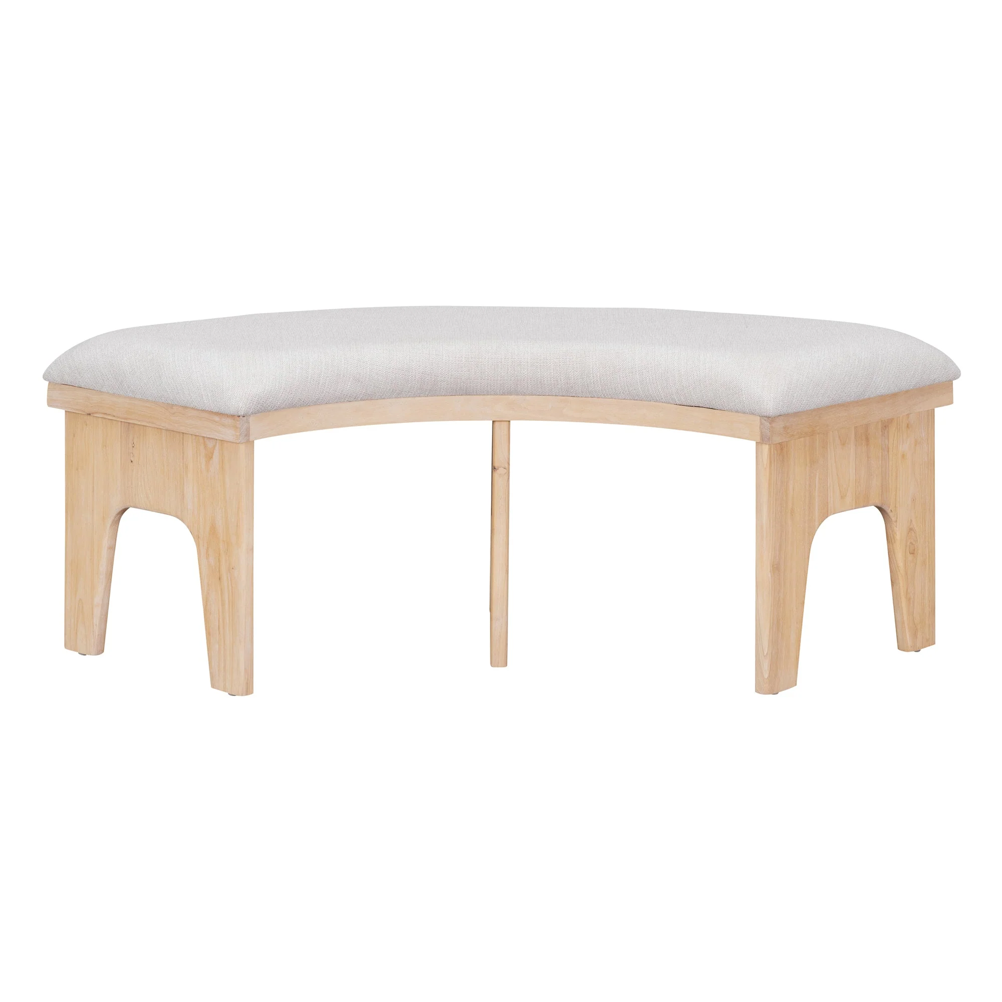 Walker Edison | Charming 5-Piece Rustic Round Dining Set with Chairs and Curved Bench