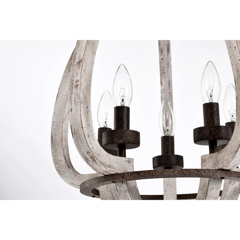 Nelly 19 Inch Farmhouse Rustic Water drop Pendant 5-Light