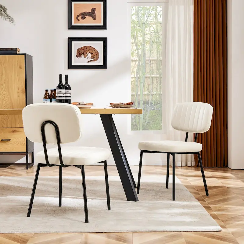 Upholstered Mid Century Modern Kitchen Dining Room Accent Chairs