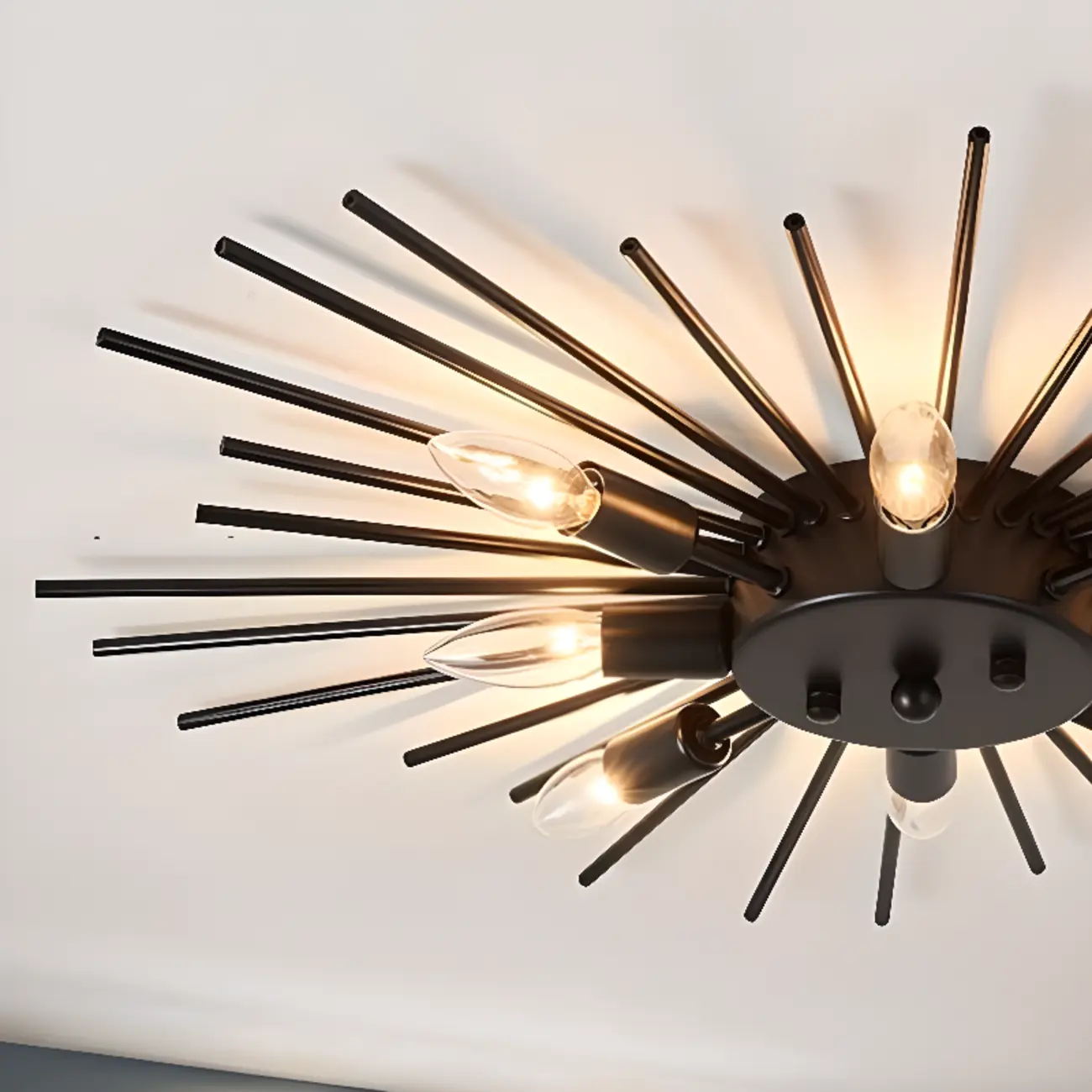 Gold Starburst Sputnik Flush Mount Ceiling Light