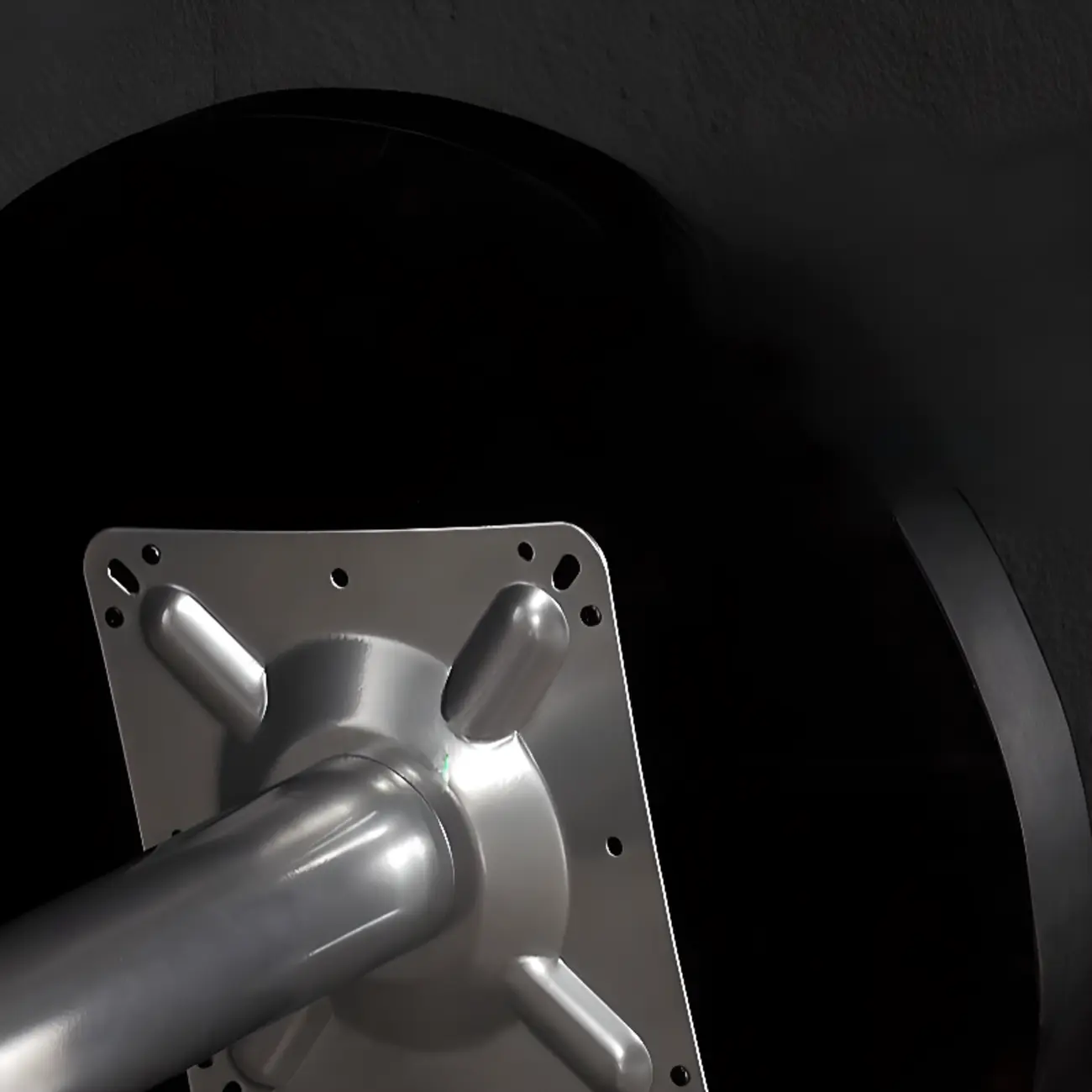 Modern Black Round Wooden Silver Metal Pedestal Bar Tables