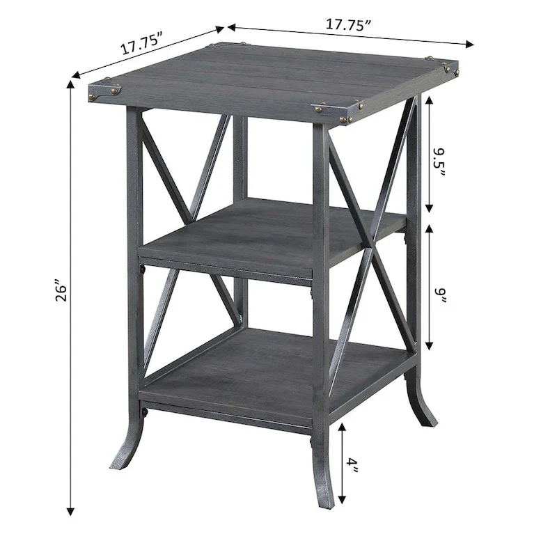 Convenience Concepts Brookline End Table with Shelves