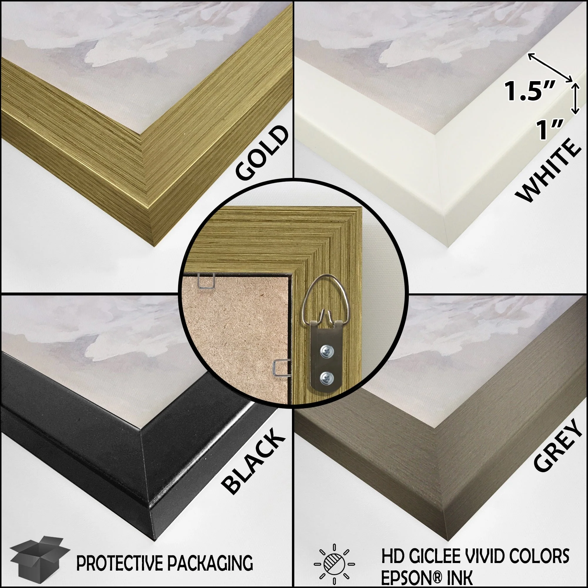 Designart Beige Botanical Impressions III Abstract Botanicals Framed Canvas Art Print