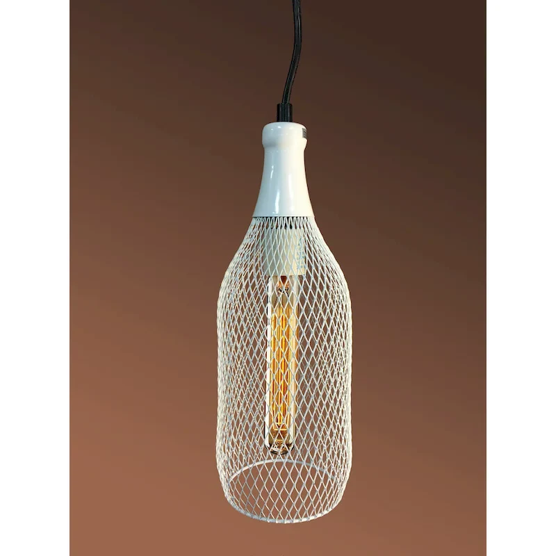 Meryl 1-light Adjustable Height White Edison Pendant
